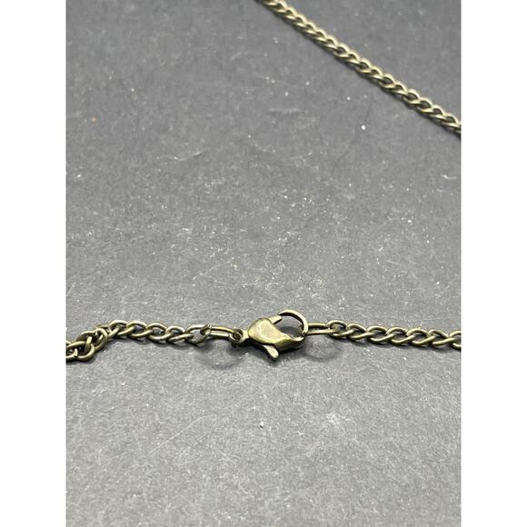 Vintage DBS Signed Goldtone Owl Pendant Quartz Watch w/ Chain Necklace - Picture 9 of 11